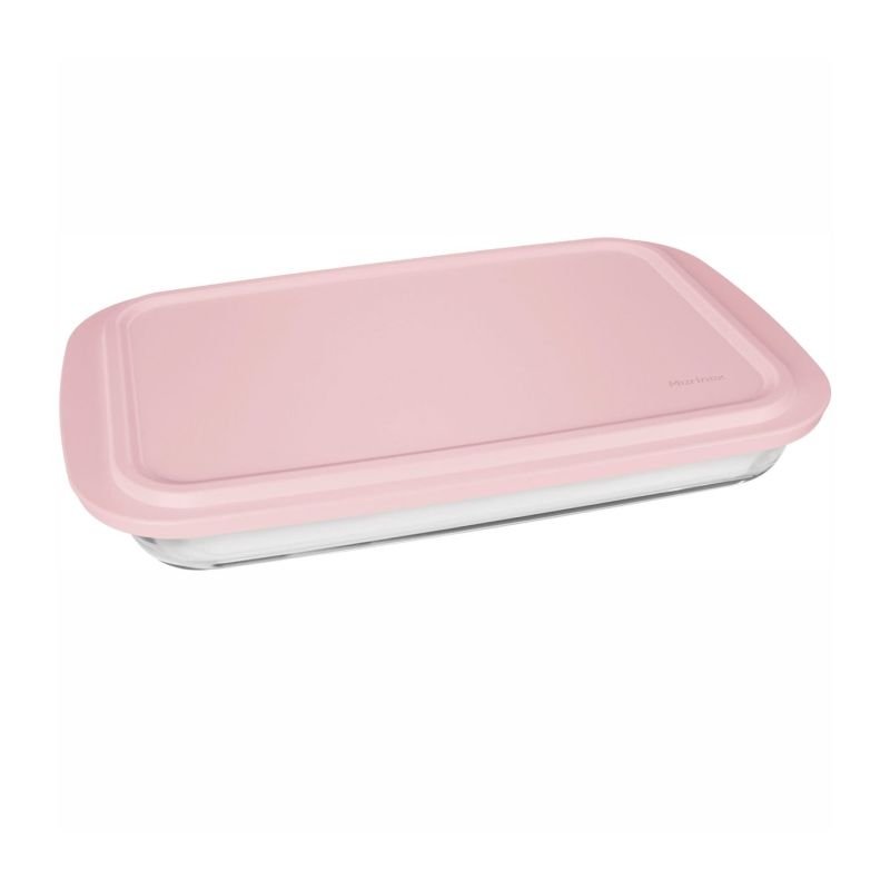 ASSADEIRA RETANGULAR C/T PLASTICA ROSA 2,9 LT (COD PR 65360021200001N) - MARINEX