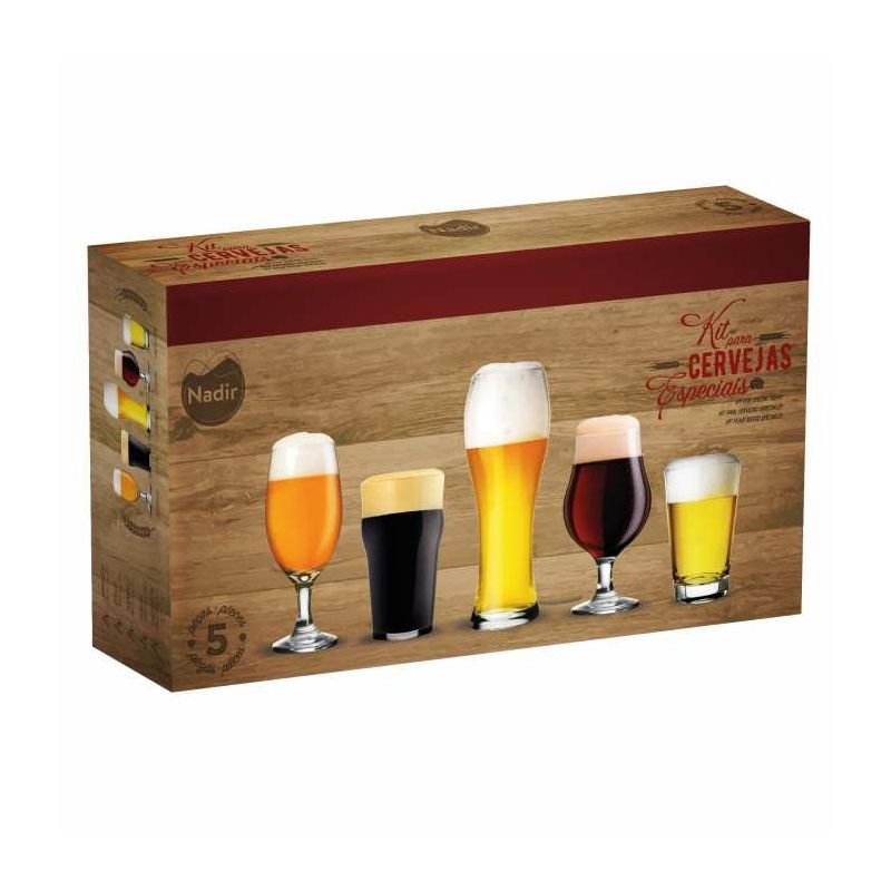 CONJUNTO CERVEJAS ESPECIAIS 5 PÇS (5COPOS 1-330ML 1-473ML 1-680ML 1-400ML 1-350ML) (COD PR 08510201080137) - NADIR