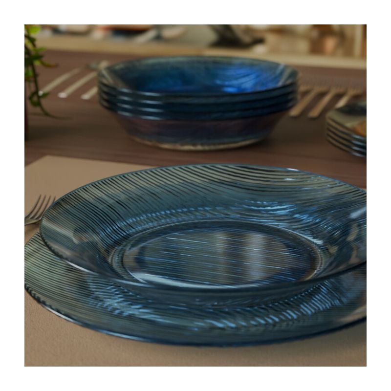 PRATO DIAMANTE FUNDO SKY/AZUL 22 CM (COD PR 58380301806743)- DURALEX