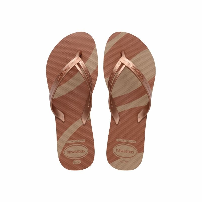 SANDALIA ELEGANCE PRINT ROSE GOLD 37/38 CL25/26 - HAVAIANAS