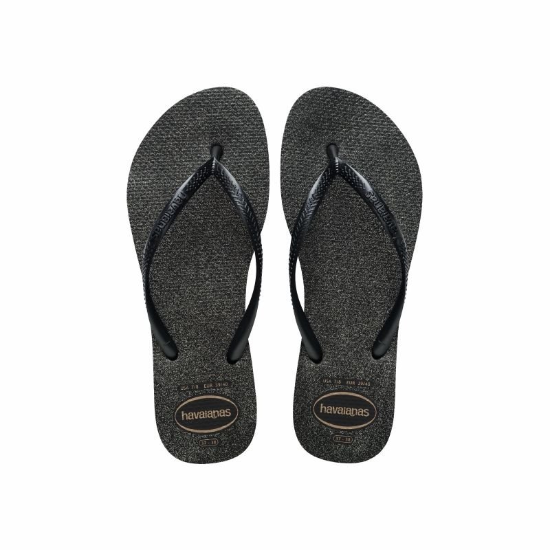 SANDALIA SLIM GLOSS PRETO/PRATA/PRETO 37/38 CL25/26 - HAVAIANAS
