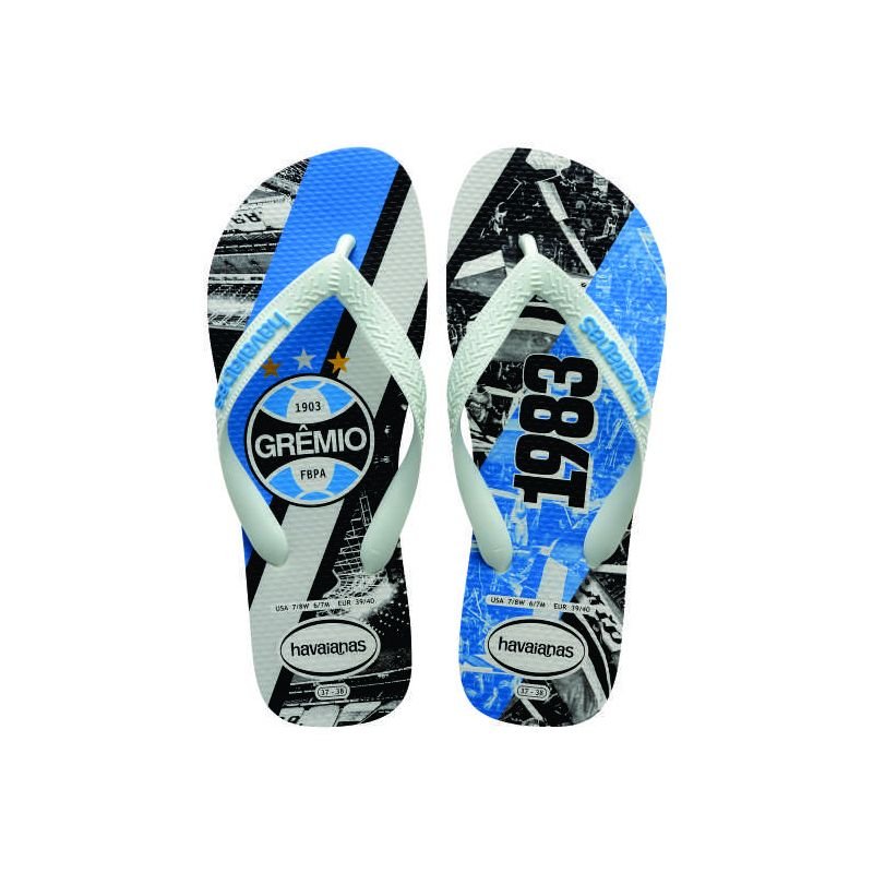 SANDALIA TOP TIMES GREMIO BRANCO/BRANCO/AZUL 43/44 CL25/26 - HAVAIANAS