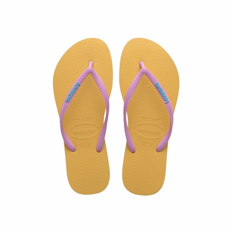 SANDALIA SLIM LOGO POP UP AMARELO CAJA 41/42 CL23/24 - HAVAIANAS