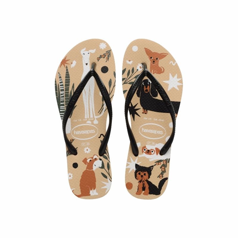 SANDALIA SLIM PETS DOURADO/PRETO 39/40 CL23/24 - HAVAIANAS