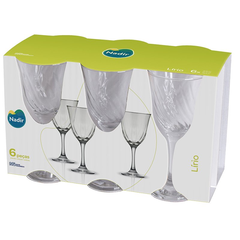 TACA LIRIO AGUA 365 ML LUVA C/6 (COD PR 70340200774250) - NADIR