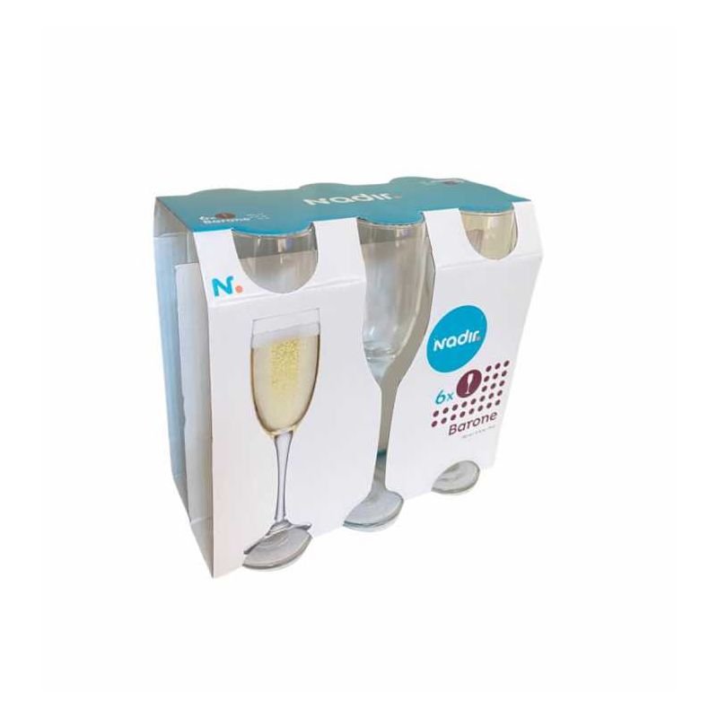 TACA BARONE CHAMPANHE 190 ML LUVA C/6 (COD PR 78560200943551)- NADIR